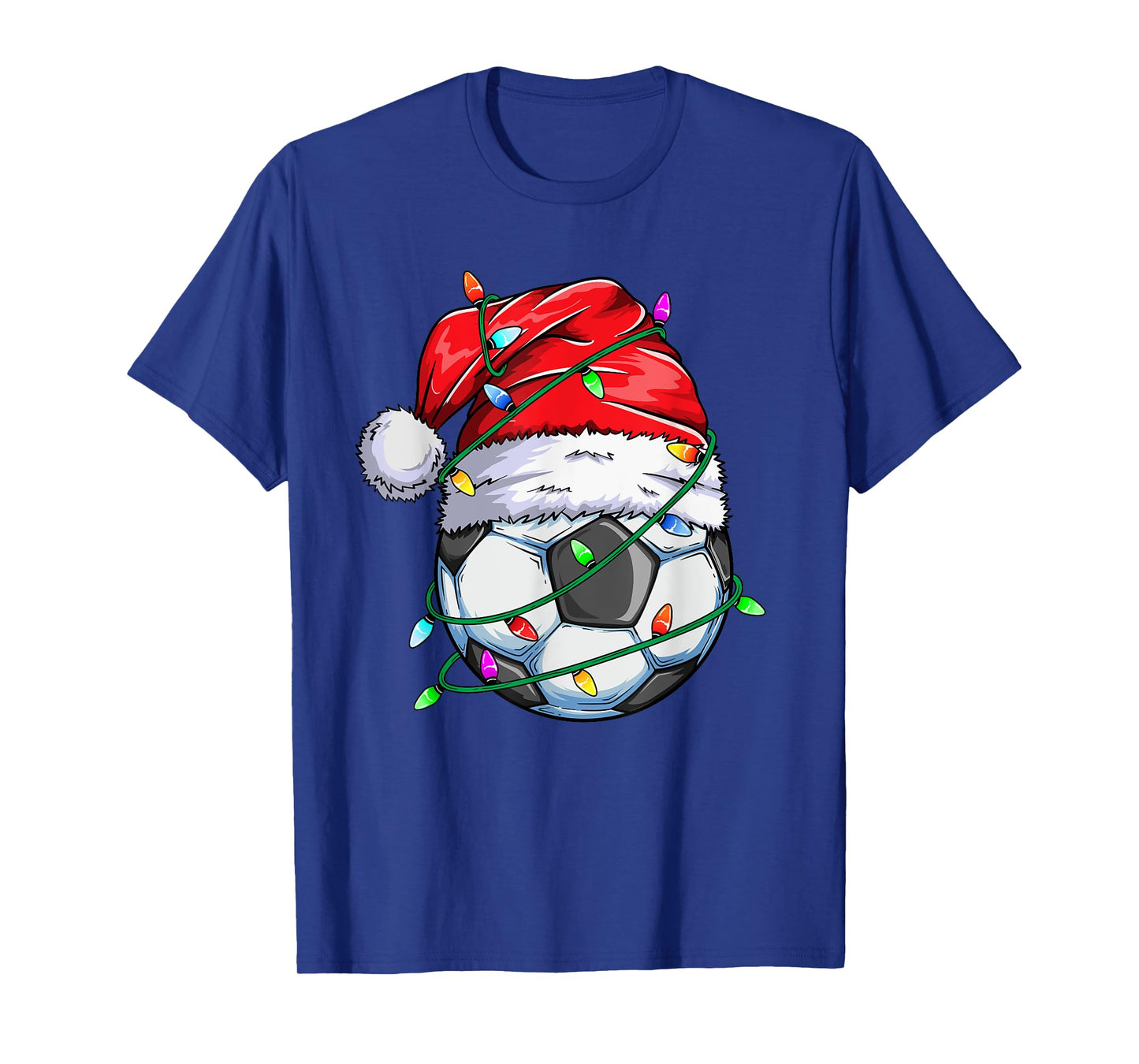 Santa Soccer Ball Sports Design- Christmas Soccer Player T-Shirt