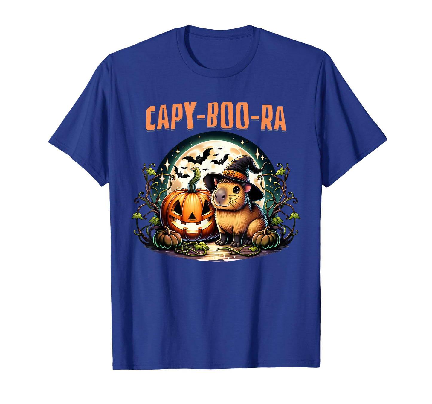 Capy-Boo-Ra Capybara Witch Jack-o-Lantern Pumpkin Halloween T-Shirt