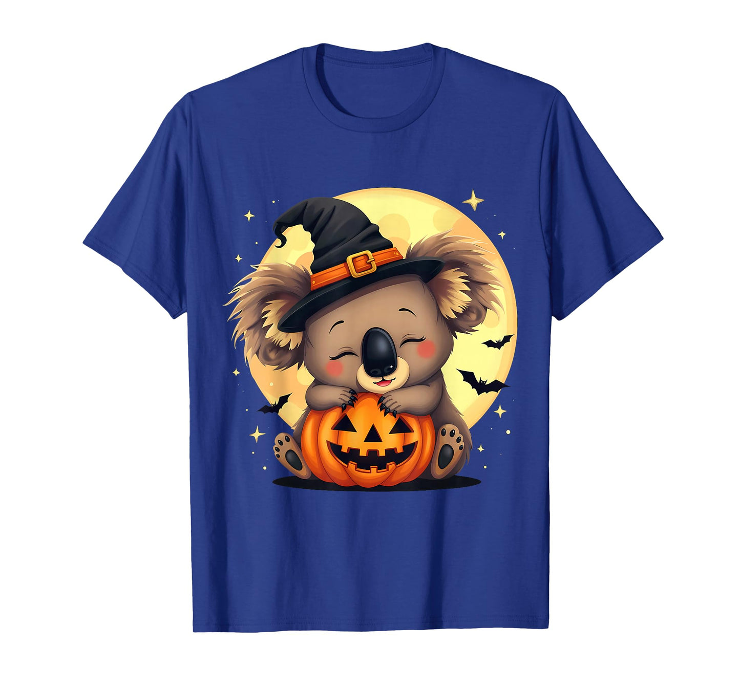 Halloween Koala Witch Hat Pumpkin Spooky T-Shirt