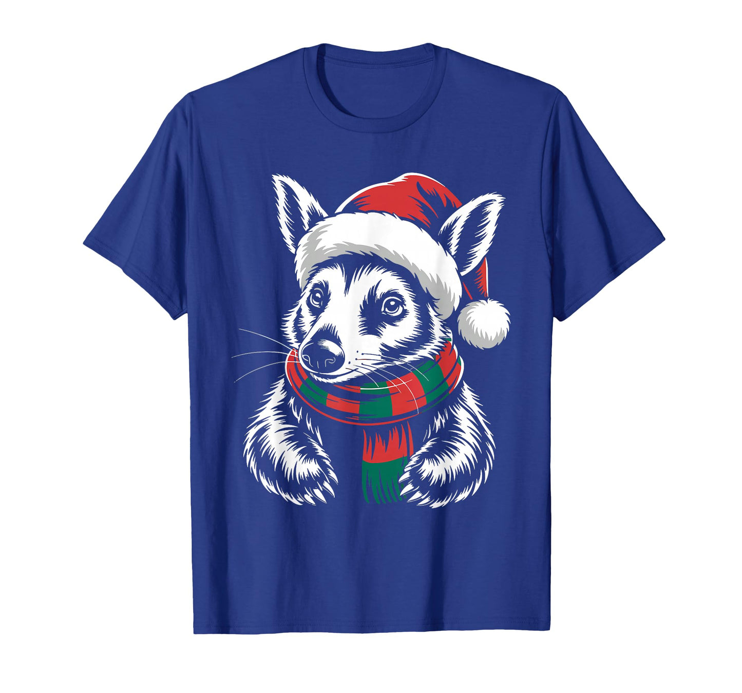 Aardvark Xmas Santa Hat Scarf Christmas Costume T-Shirt