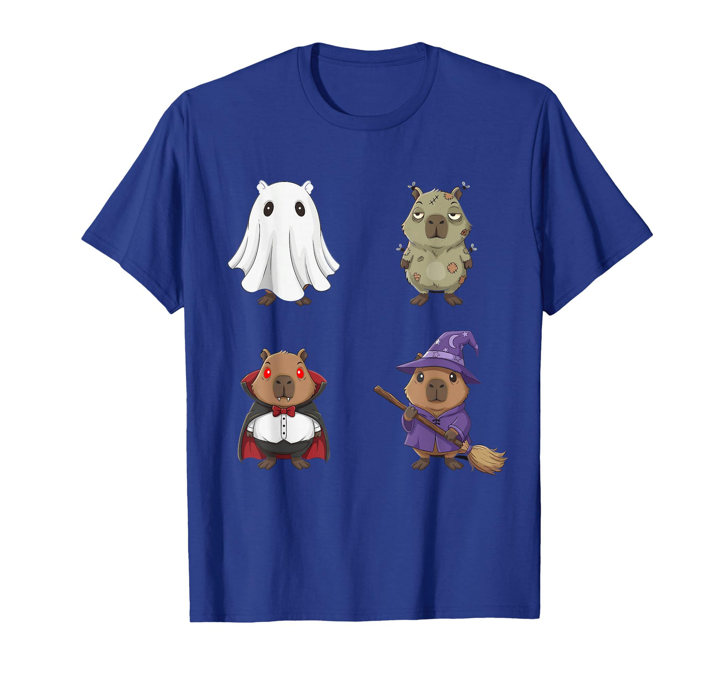 Capybara Ghost Witch Zombie Halloween Costume Girls Boys T-Shirt