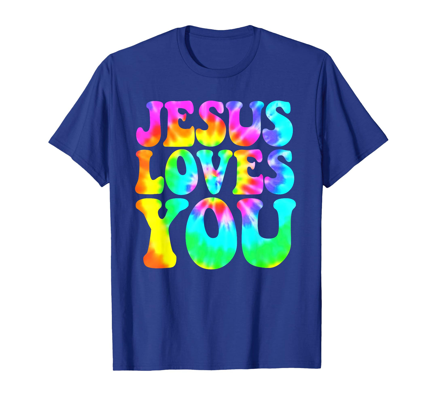 Jesus Loves You Retro Groovy Style Graphic Design Women T-Shirt