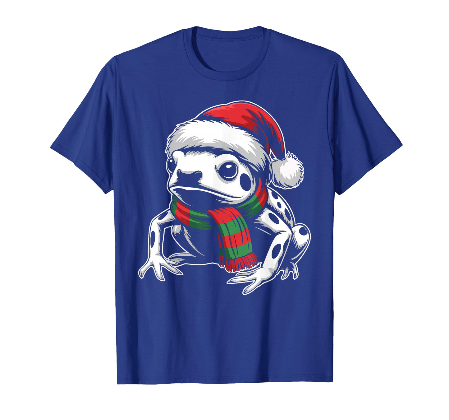 Poison Dart Frog Xmas Santa Hat Scarf Christmas Costume T-Shirt