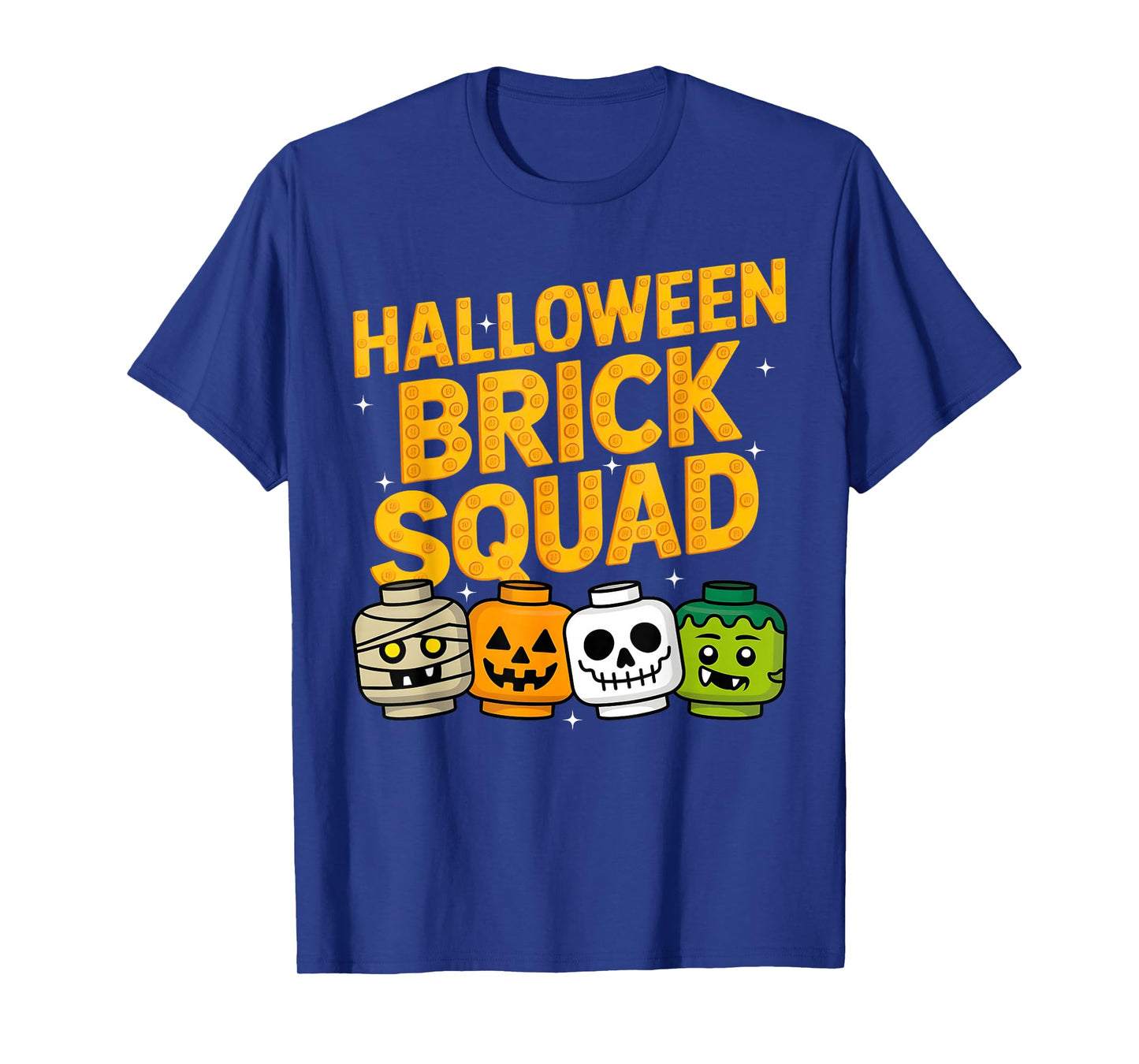 Halloween Brick Squad Costume Master Builder Blocks Building T-Shirt