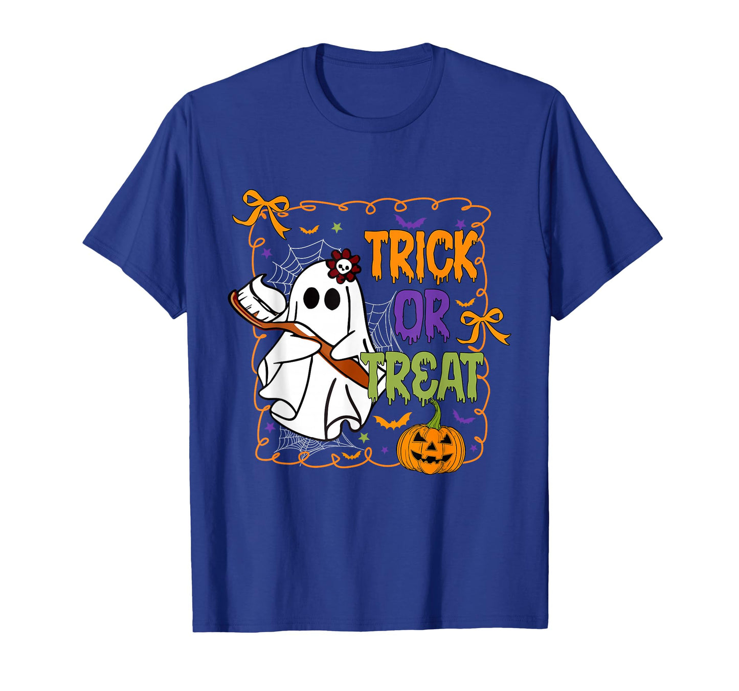 Trick-or-Treat Dental Boo Ghost Halloween Costume Women Men T-Shirt