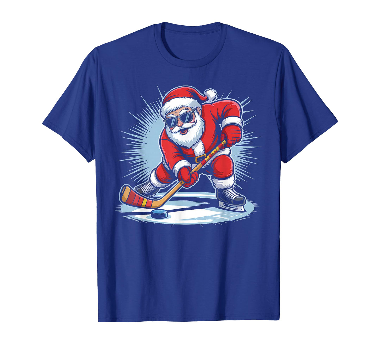 Ice Hockey Christmas Funny Santa Player Winter Sports T-Shirt