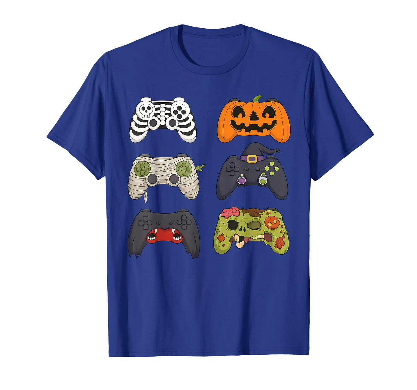 Halloween Skeleton Zombie Gaming Controllers Mummy Boys Kids T-Shirt