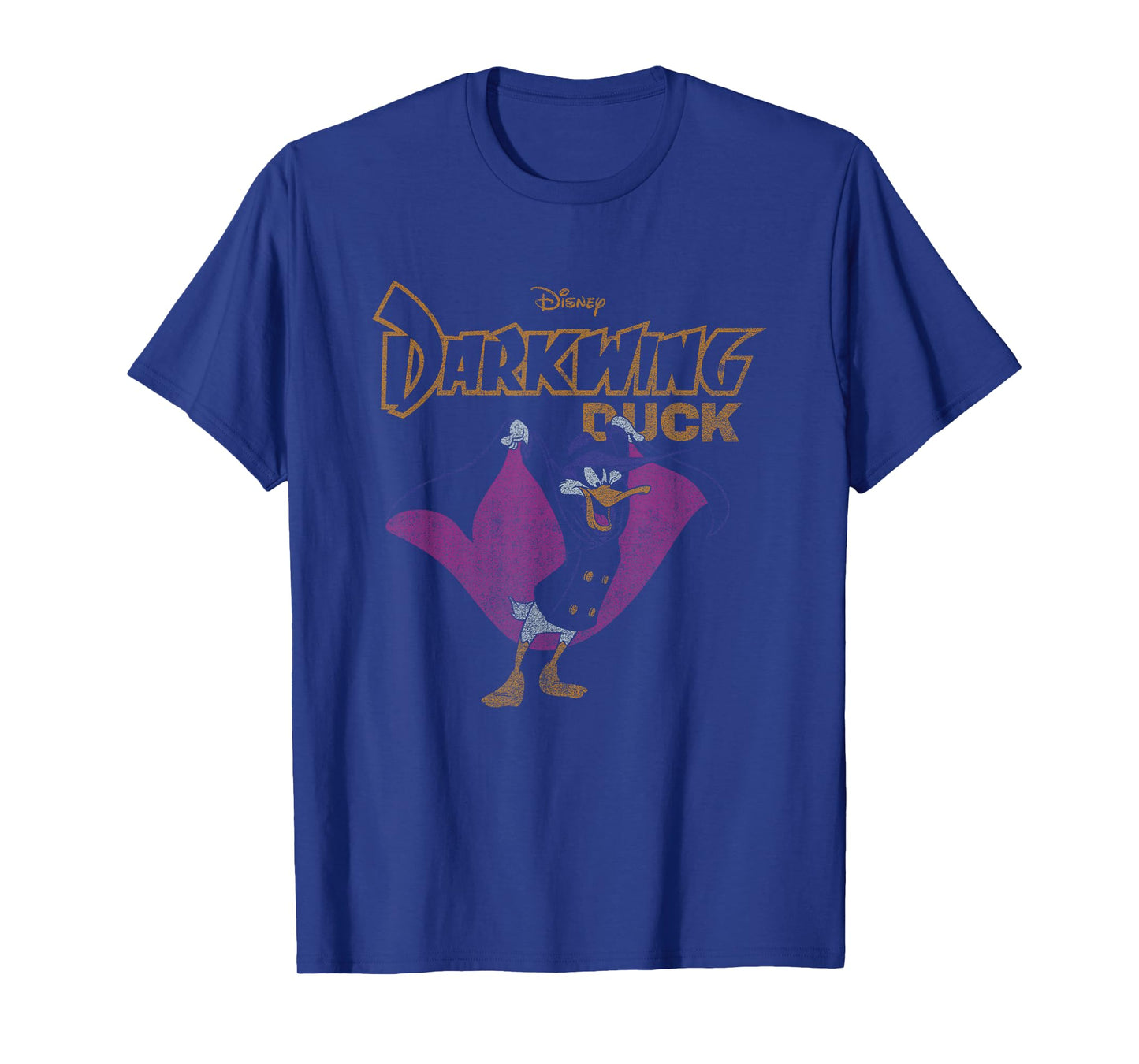 Disney Darkwing Duck Iconic Retro Distressed Big Chest Logo T-Shirt