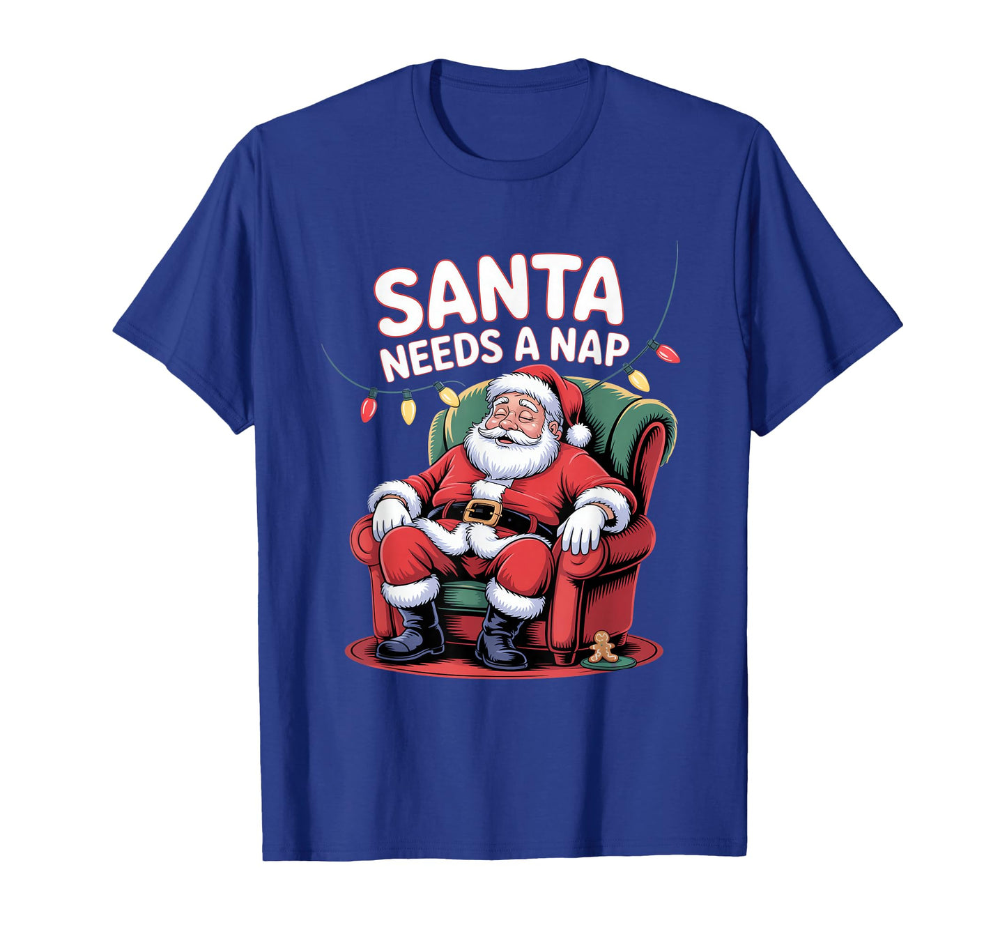 Santa Needs A Nap Funny Christmas Holiday Humor T-Shirt