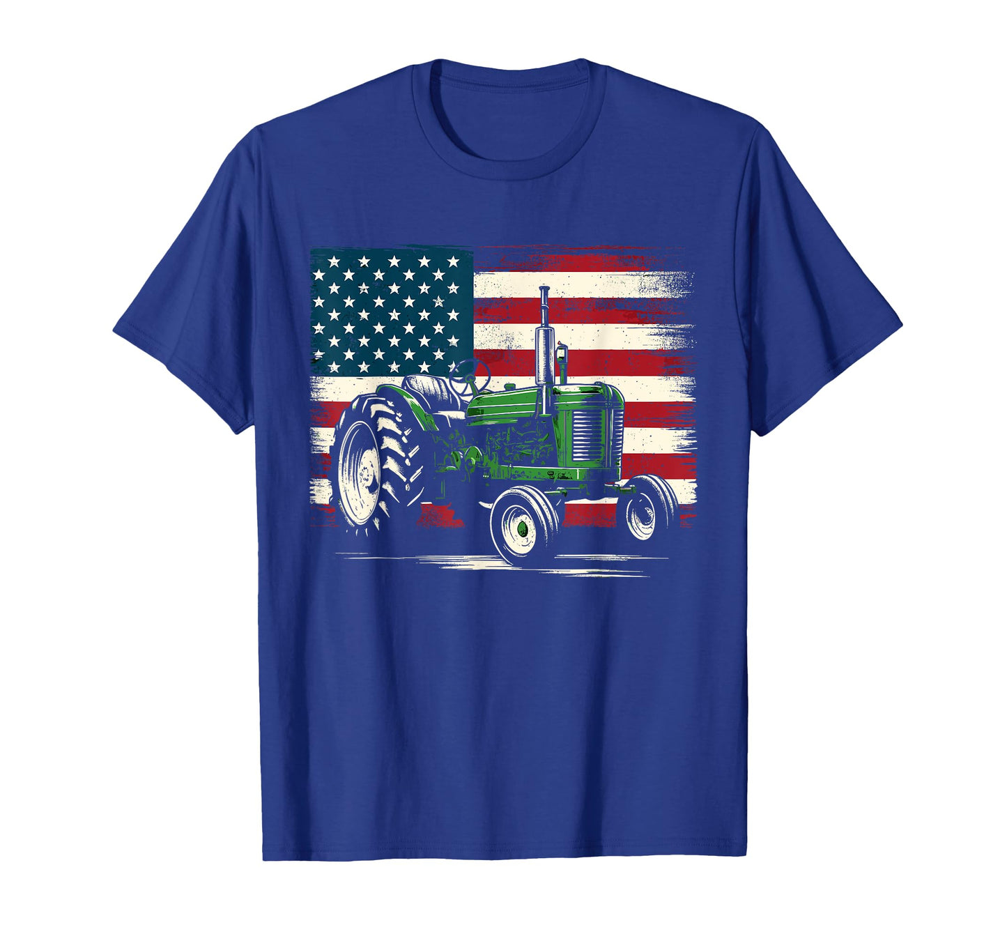 Agriculture Farm Tractor USA Flag Retro American Farm USA T-Shirt for Women Kids Men