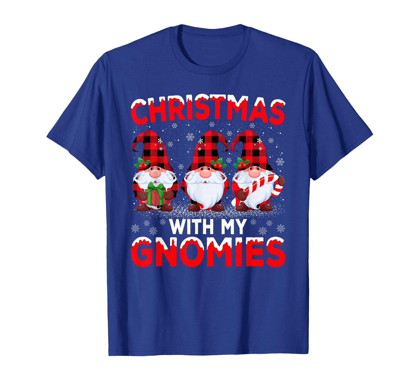 Matching Family Buffalo Plaid Gnome Christmas Pajamas T-Shirt