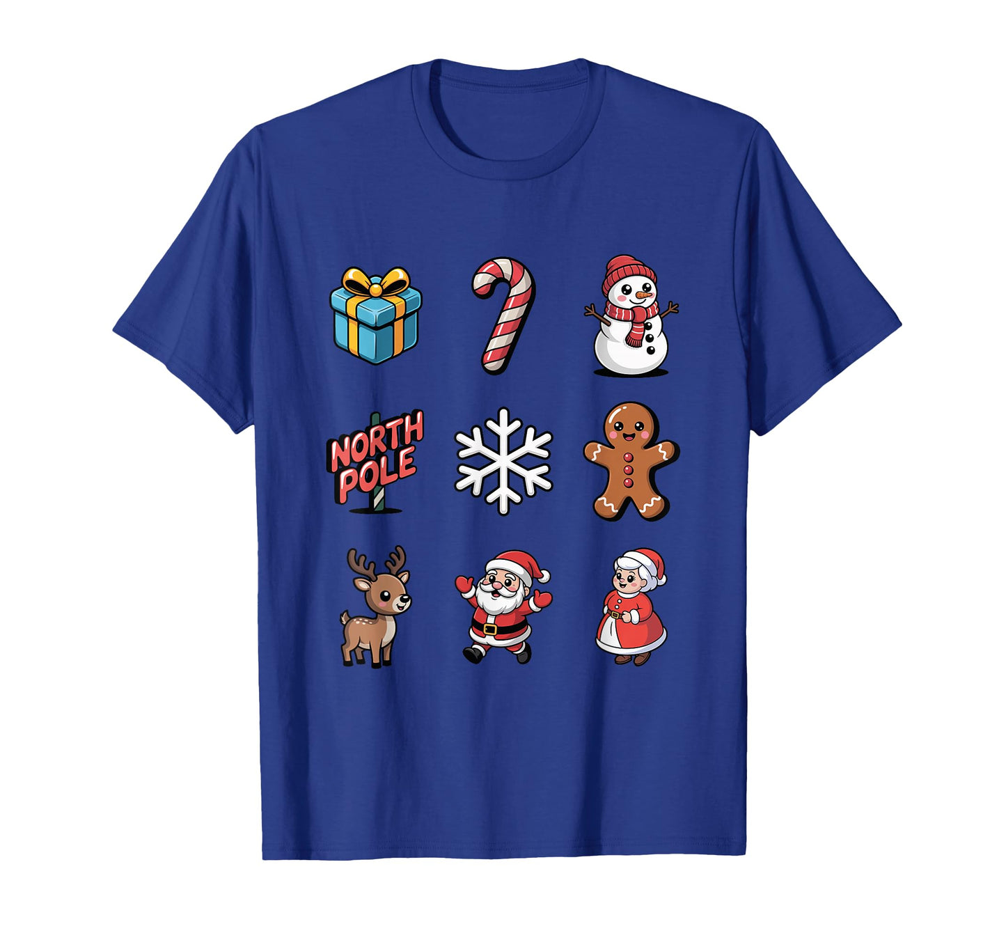 Cute Gingerbread Santa Candy Cane Holiday Xmas T-Shirt