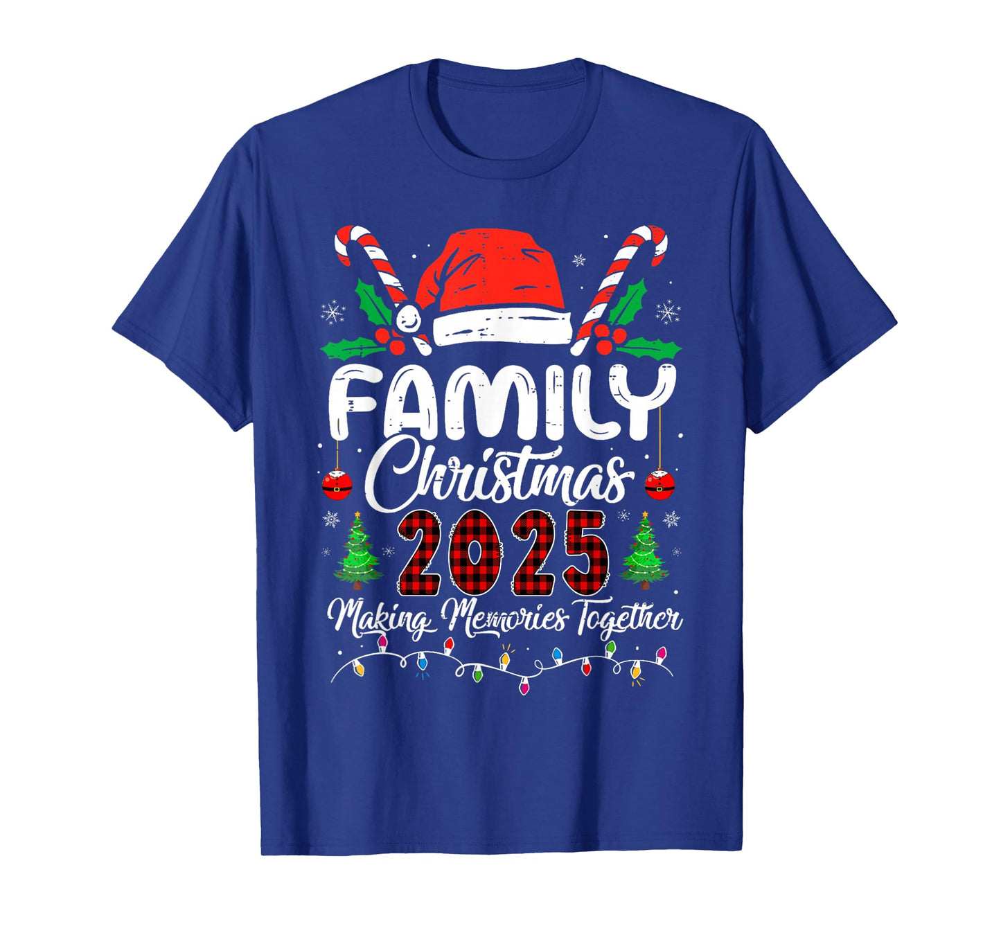Family Christmas 2025 Matching Squad Santa Elf Funny Xmas T-Shirt