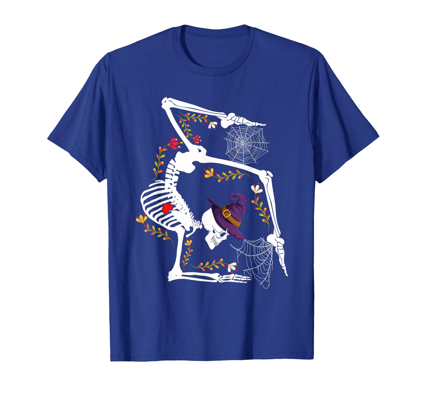 Skeleton Gymnast Lazy Halloween Costume Funny Gymnastics T-Shirt
