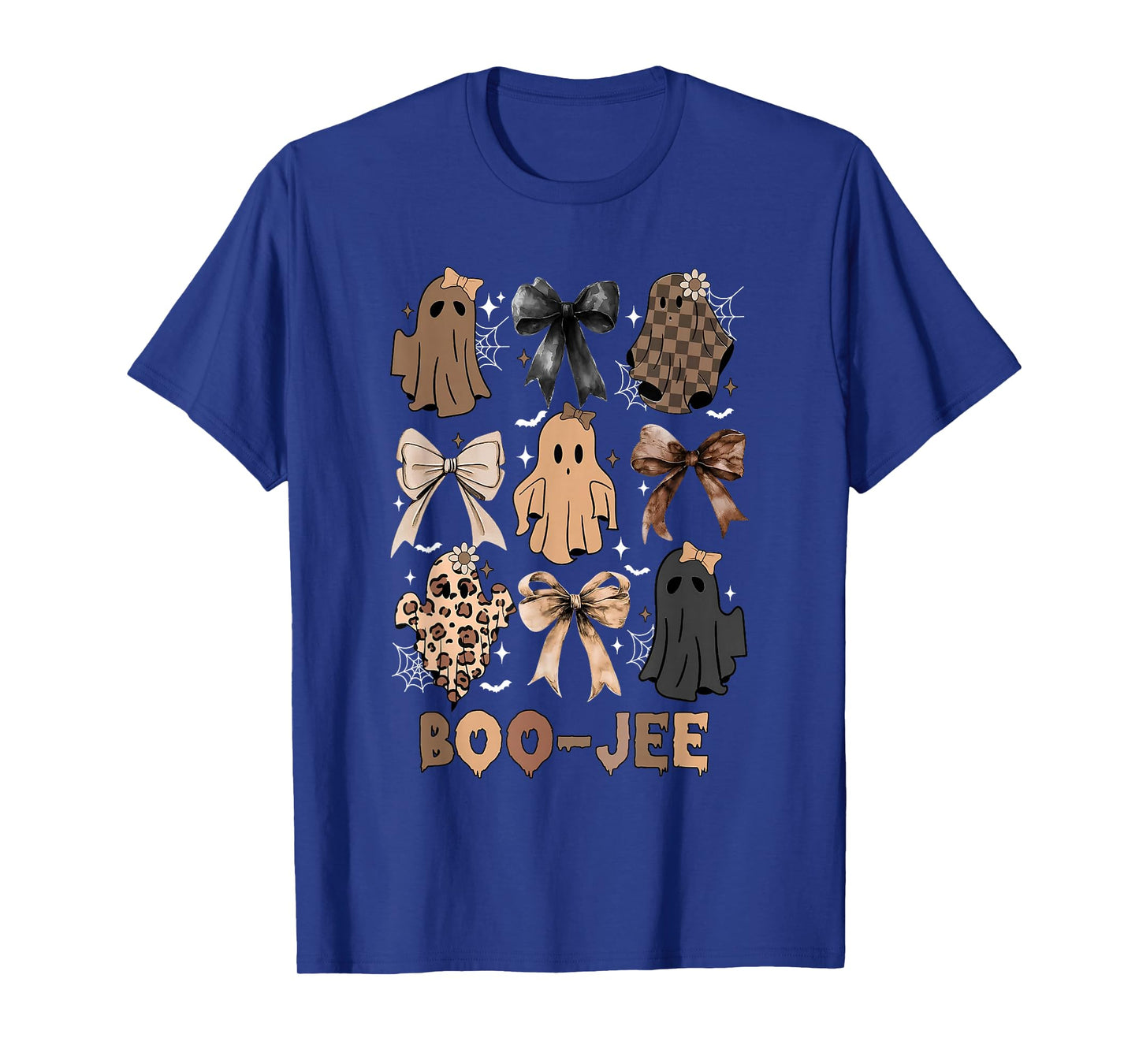 Coquette Boo JEE Ghost Halloween Lace Ghost Leopard Bougie T-Shirt