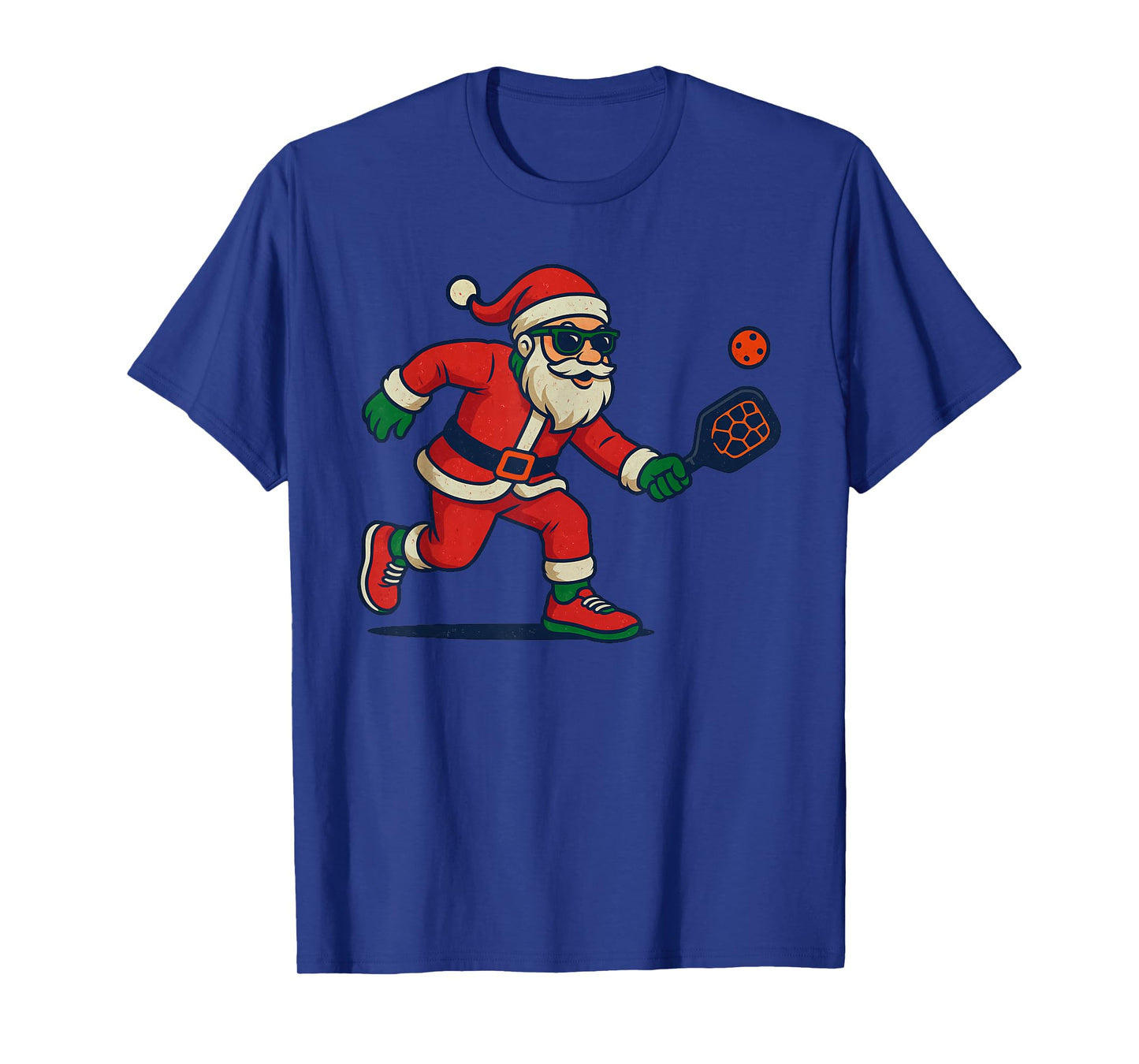 Santa Playing Pickleball Christmas Vintage Funny Xmas T-Shirt