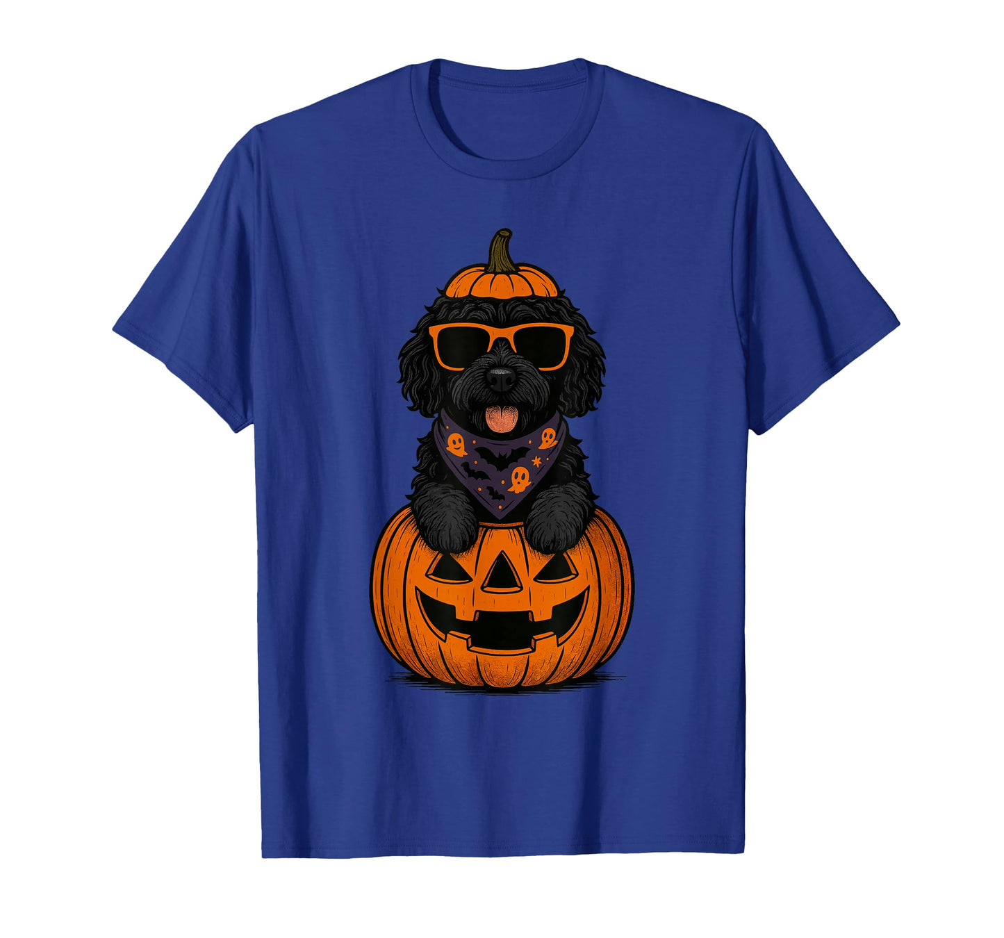 Spooky Portuguese Water Dog Pumpkin Halloween Dog Lover T-Shirt