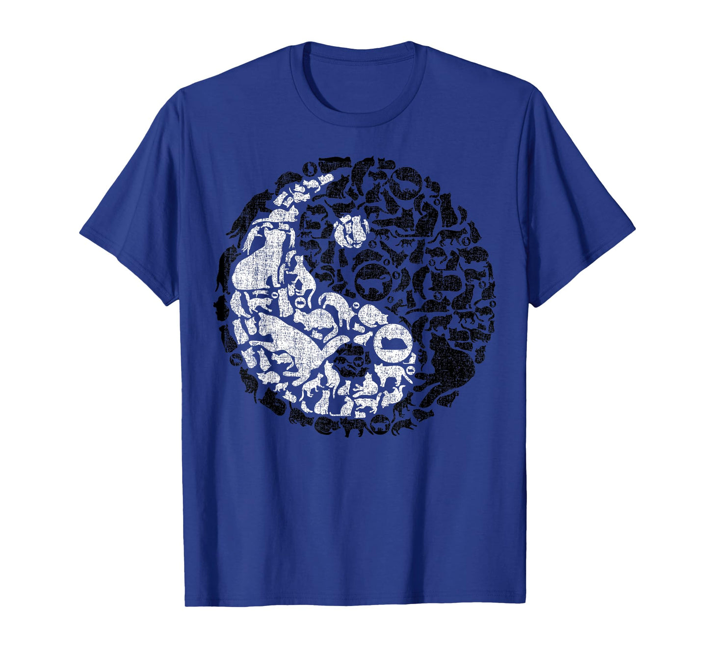 Yin Yang Symbol Tee Pilates Yoga Cat Cats Kitten Lover T-Shirt
