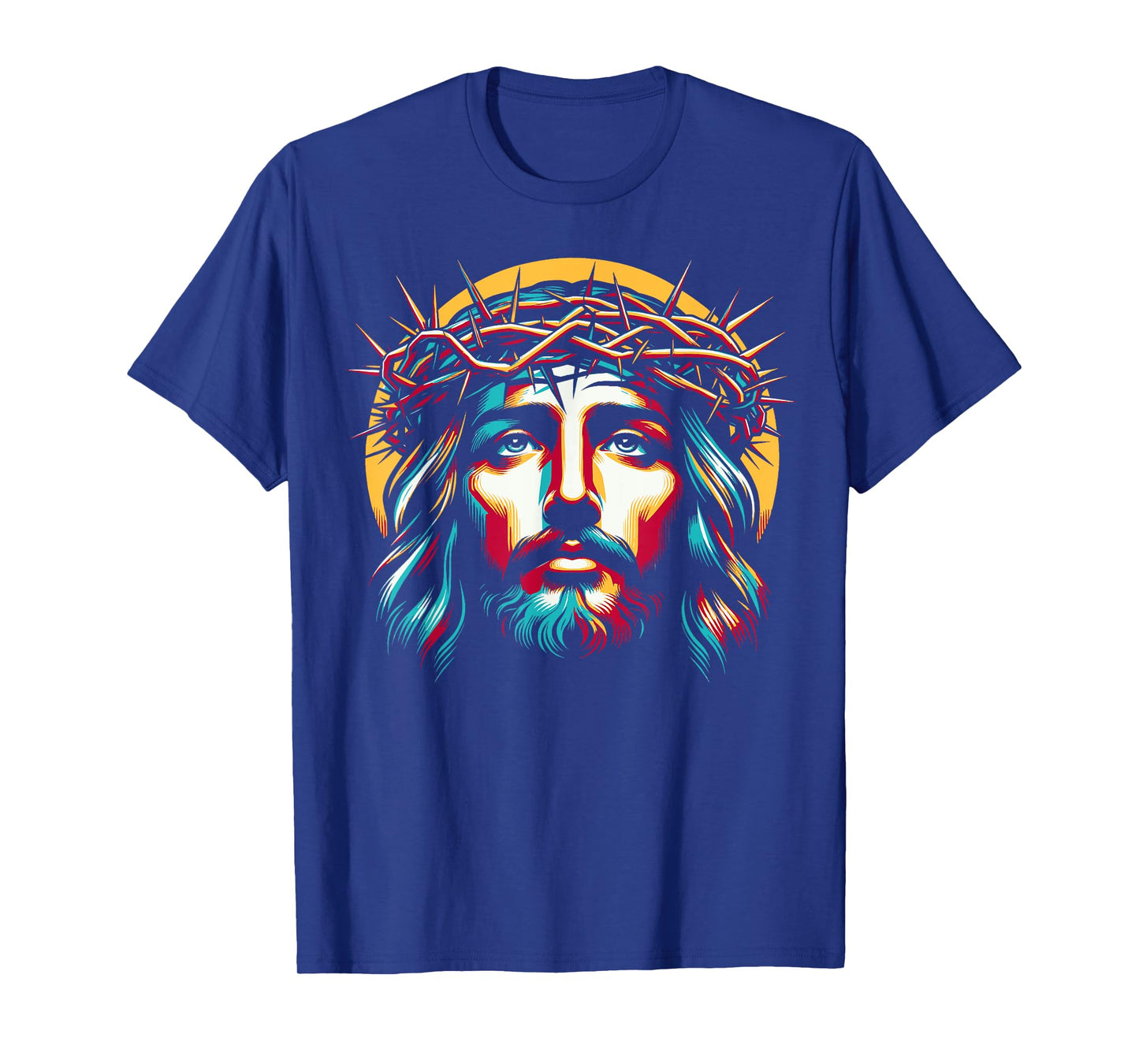 Jesus Christ Crown Of Thorns Religious Christian Faith T-Shirt