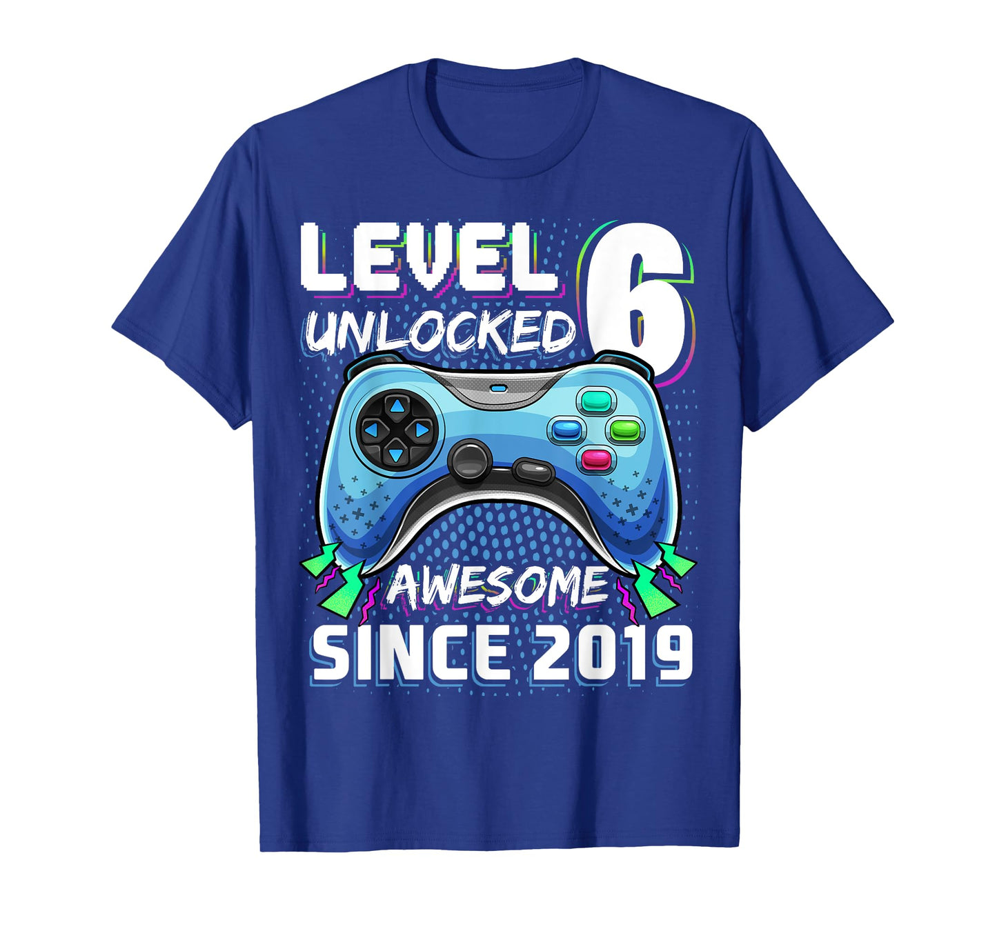 6th Birthday Boy Level 6 Gamer 6 Year Video Game Party T-Shirt