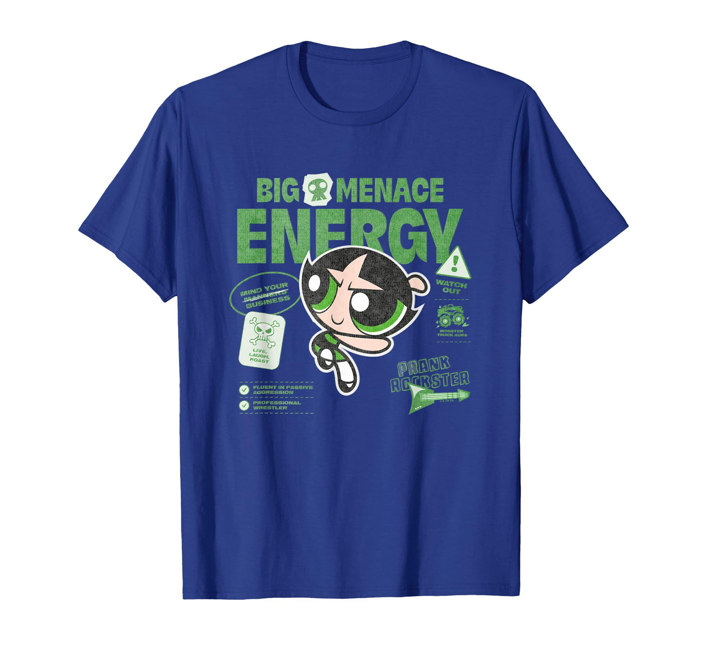 The Powerpuff Girls Buttercup Big Menace Energy Watch Out! T-Shirt