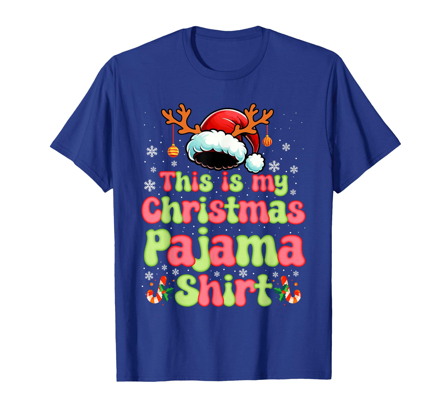 This is My Christmas Pajama Shirt Funny Xmas PJs Men Women T-Shirt