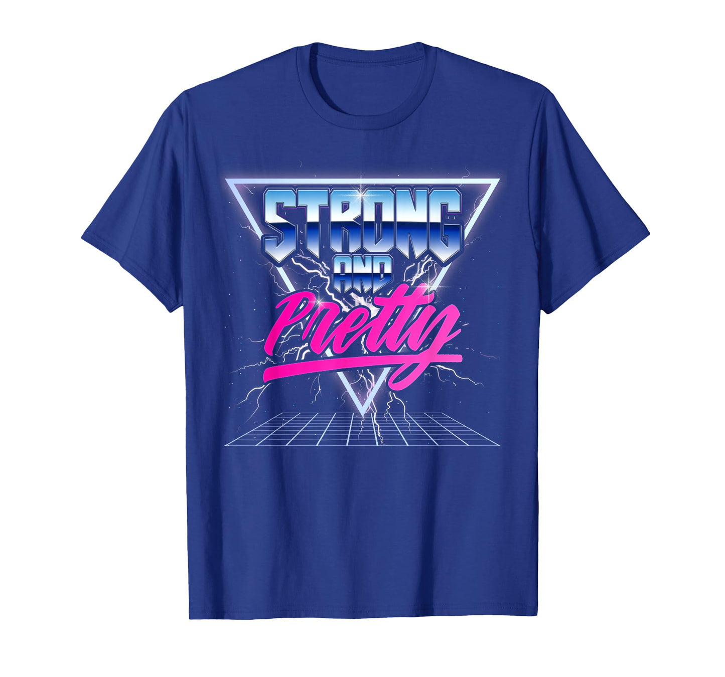 Strong and Pretty 90s 80s Vaporwave Bodybuilding Gym Men T-Shirt