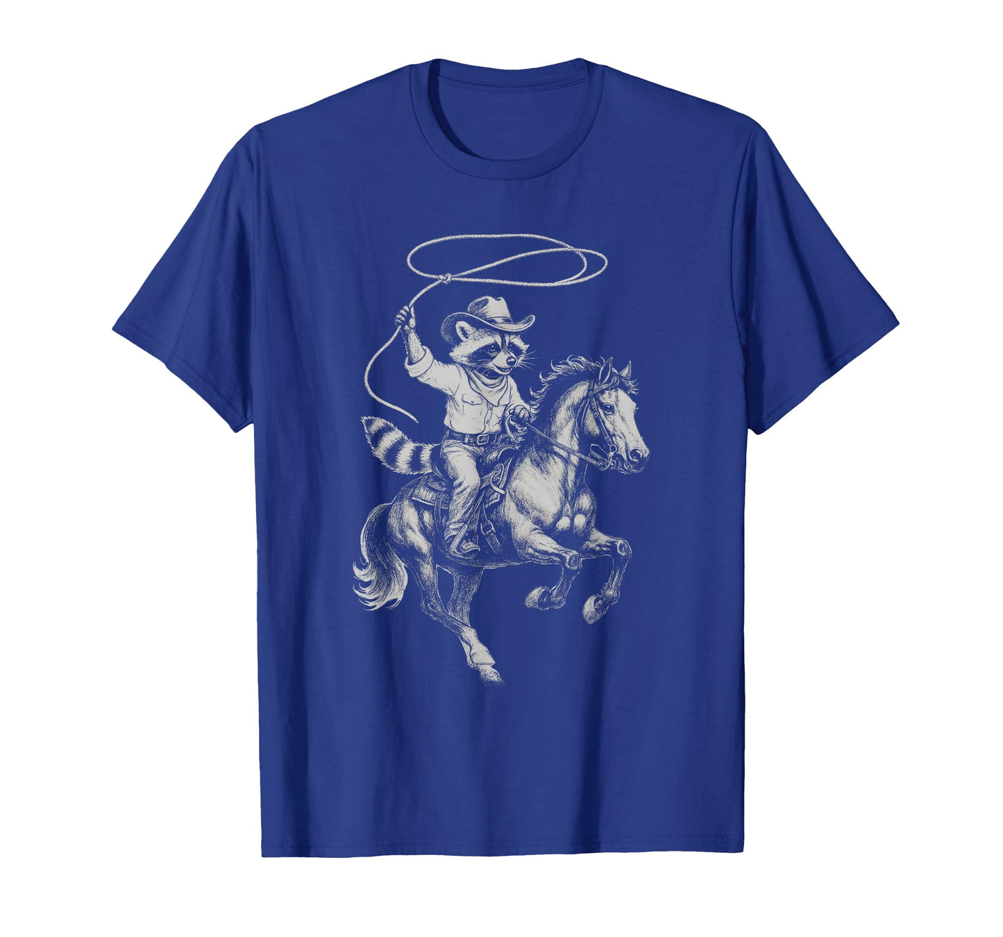 Vintage Raccoon Cowboy Western Country T-Shirt