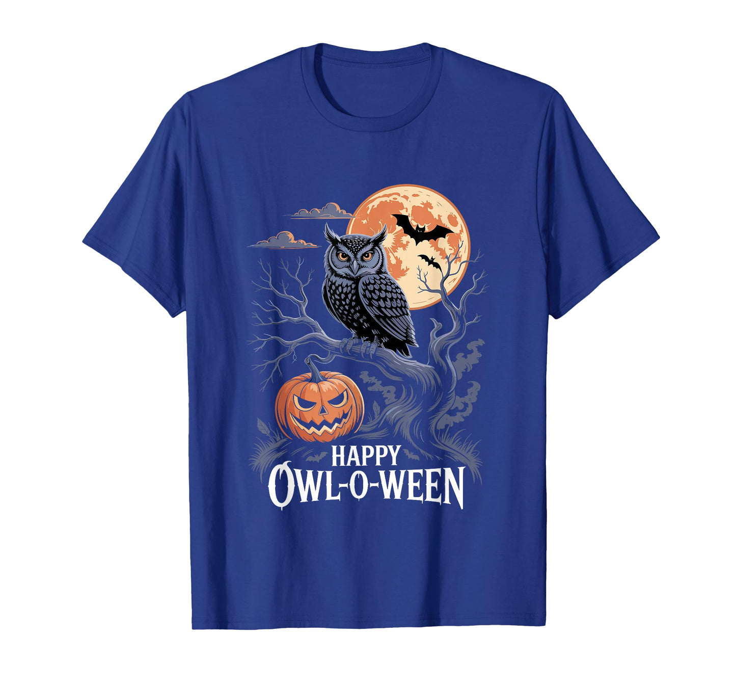 Happy Owl-O-Ween Cute Funny Owl Witch Hat Halloween T-Shirt