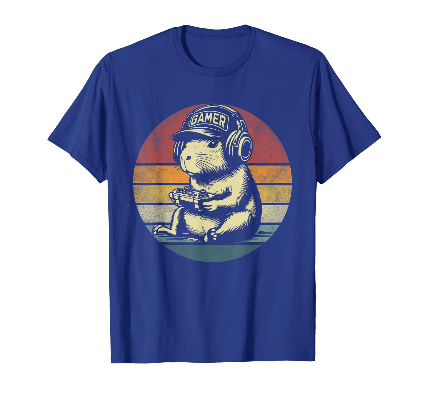 Funny Capybara Gaming Retro Rodent Capybara Video Games T-Shirt