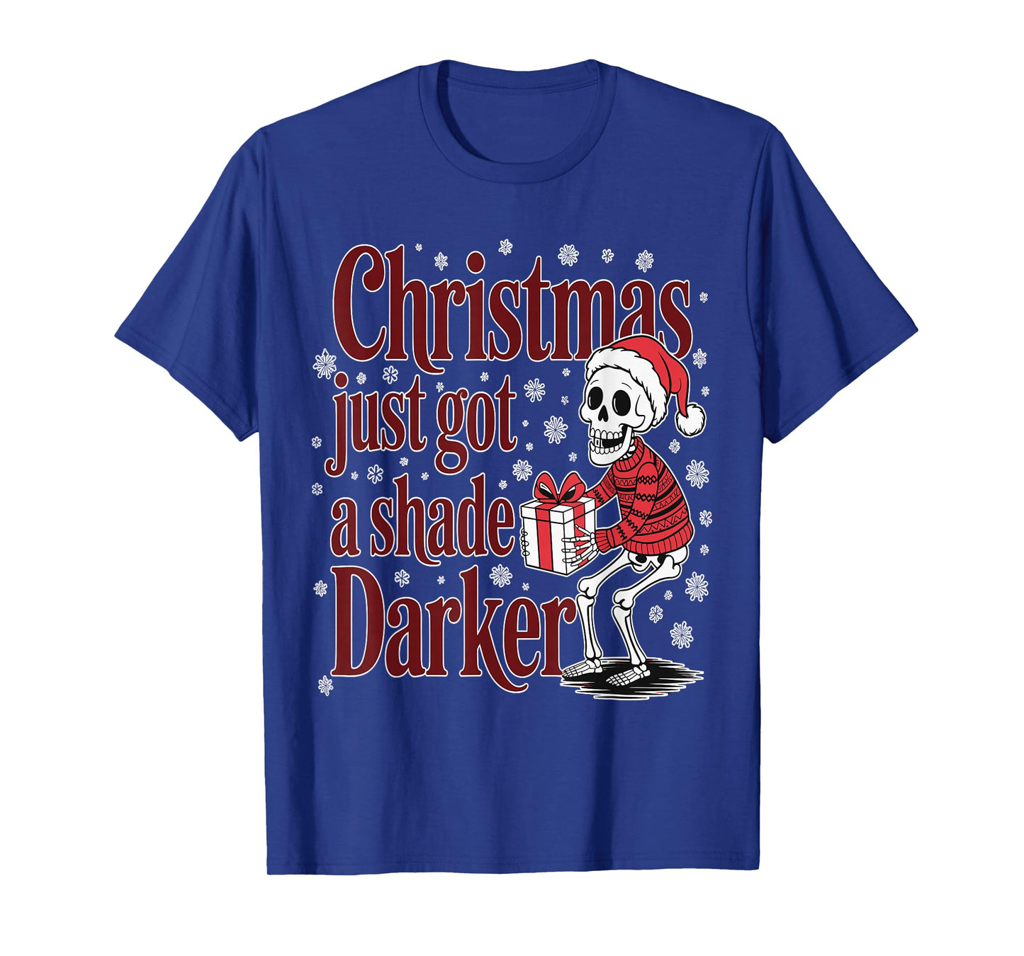 Gothmas Gothic Academia Christmas Skeleton Holiday T-Shirt