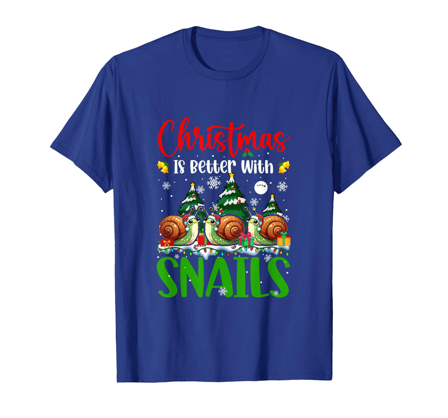 Xmas is Better Funny Joke Snails Lover Christmas Tree T-Shirt