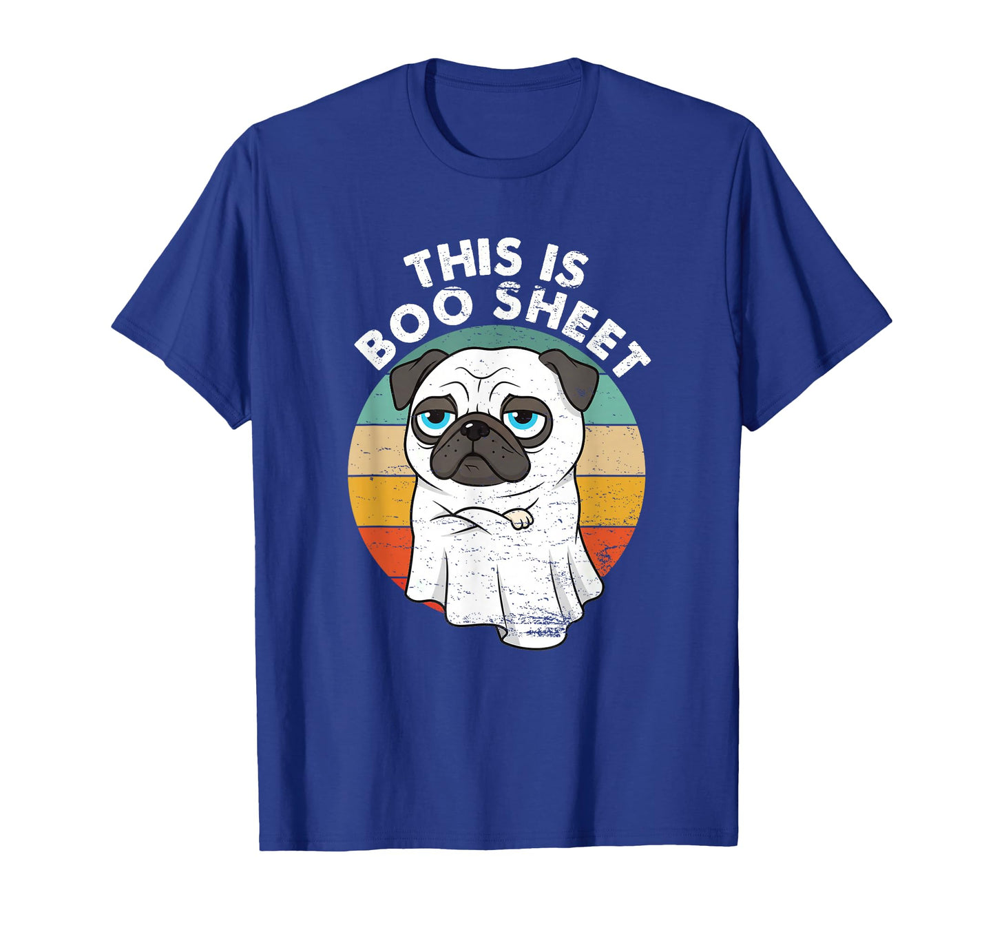 This is Boo Sheet Pug Dog Retro Halloween Funny Dog T-Shirt