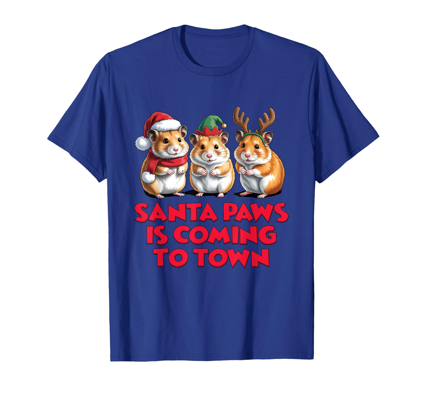 Santa Paws is Coming to Town Funny Christmas Pets T-Shirt