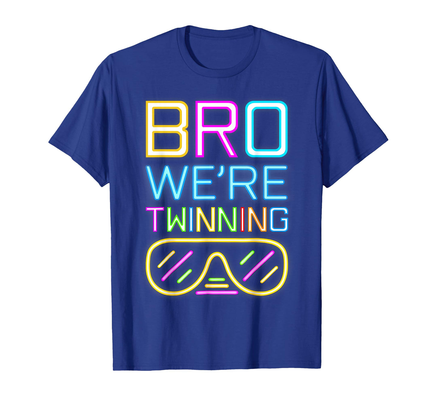 Vintage Twinning With My Bro Spirit Week Twin Day Sunglasses T-Shirt