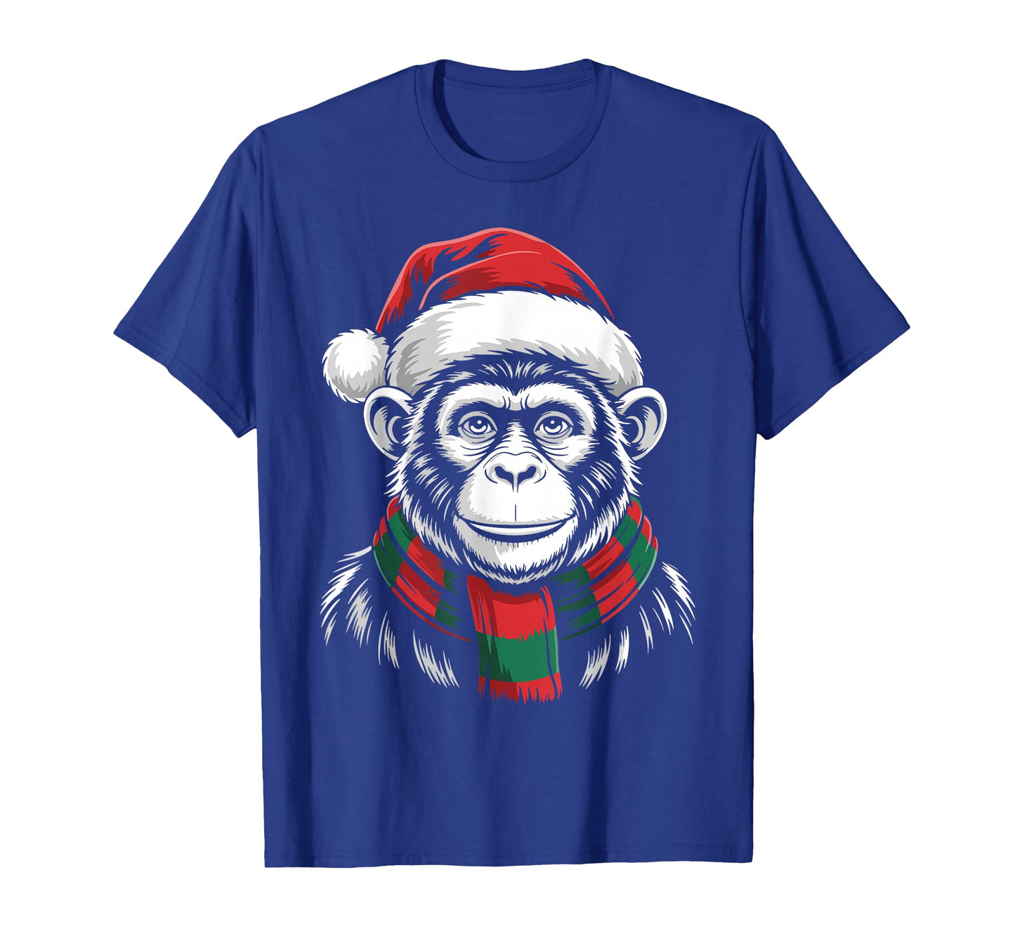 Ape Xmas Santa Hat Scarf Christmas Costume T-Shirt
