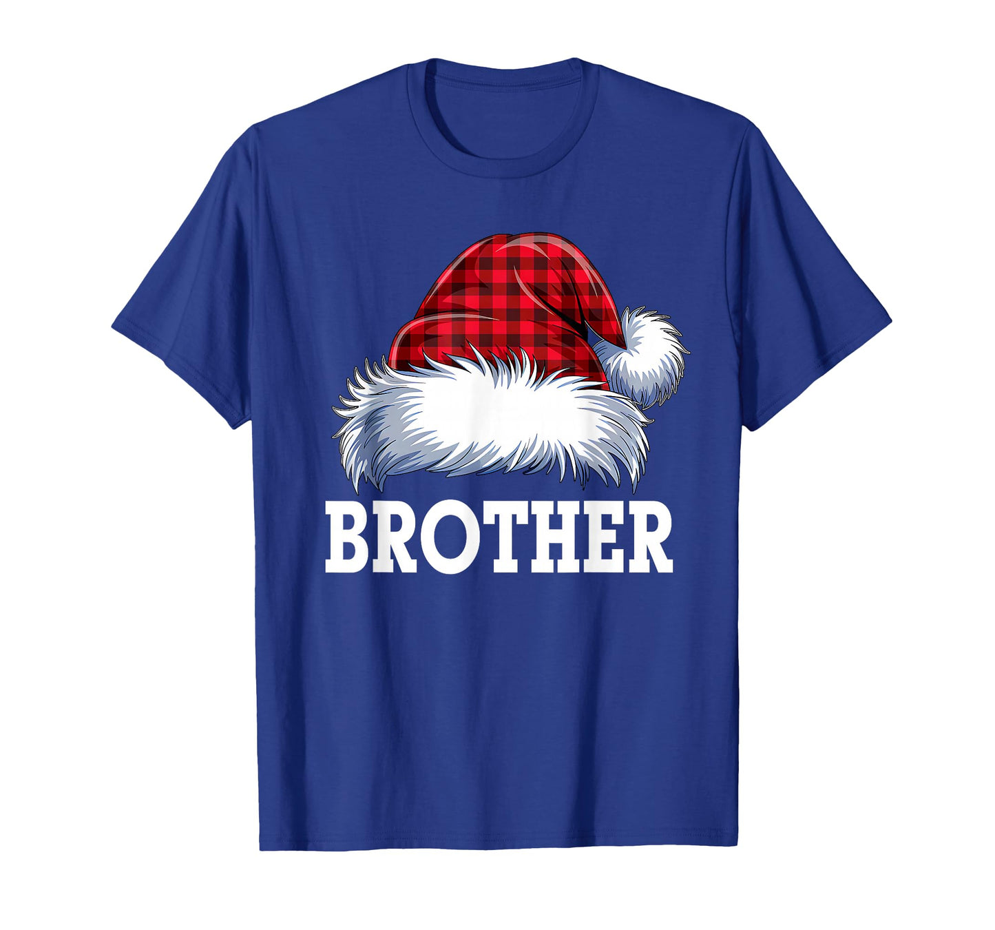 Brother Santa Red Plaid Christmas Family Matching Pajamas T-Shirt