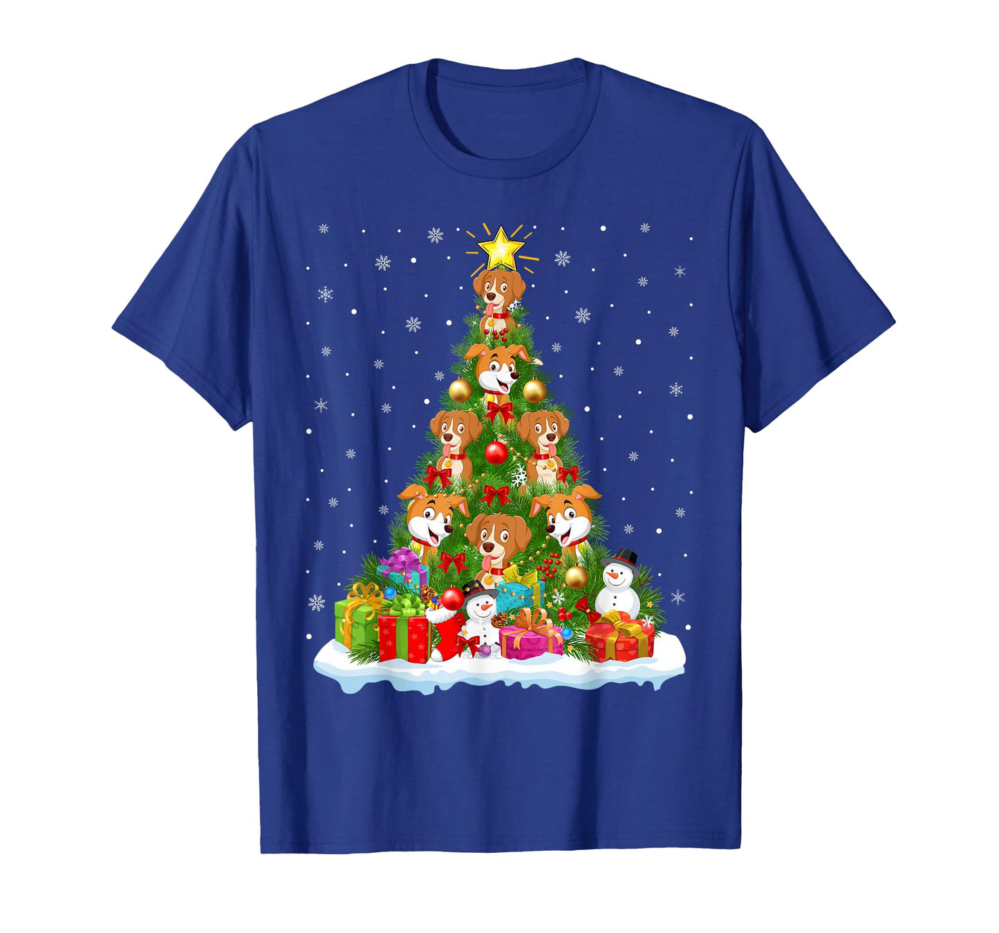 Puppy Dogs Christmas Tree Holiday Decor Funny Xmas Lights T-Shirt