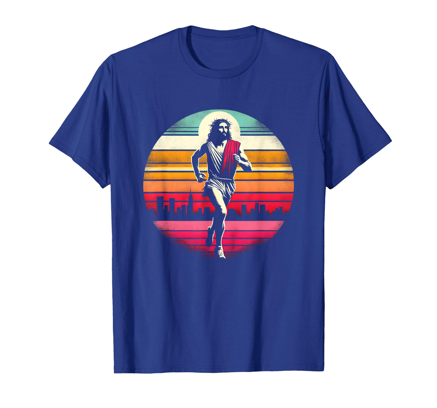 Jesus Marathon Runner - Funny Christian Religious Running T-Shirt, Small