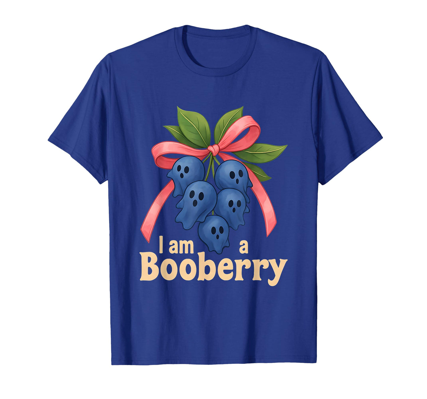 I Am a Booberry Cute Ghost Blueberry Halloween Pun T-Shirt