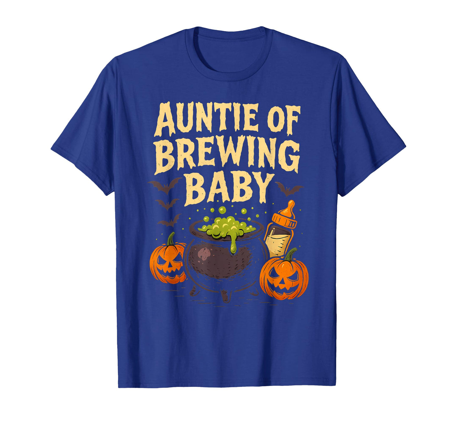 Auntie of Brewing Baby Halloween Spooky T-Shirt