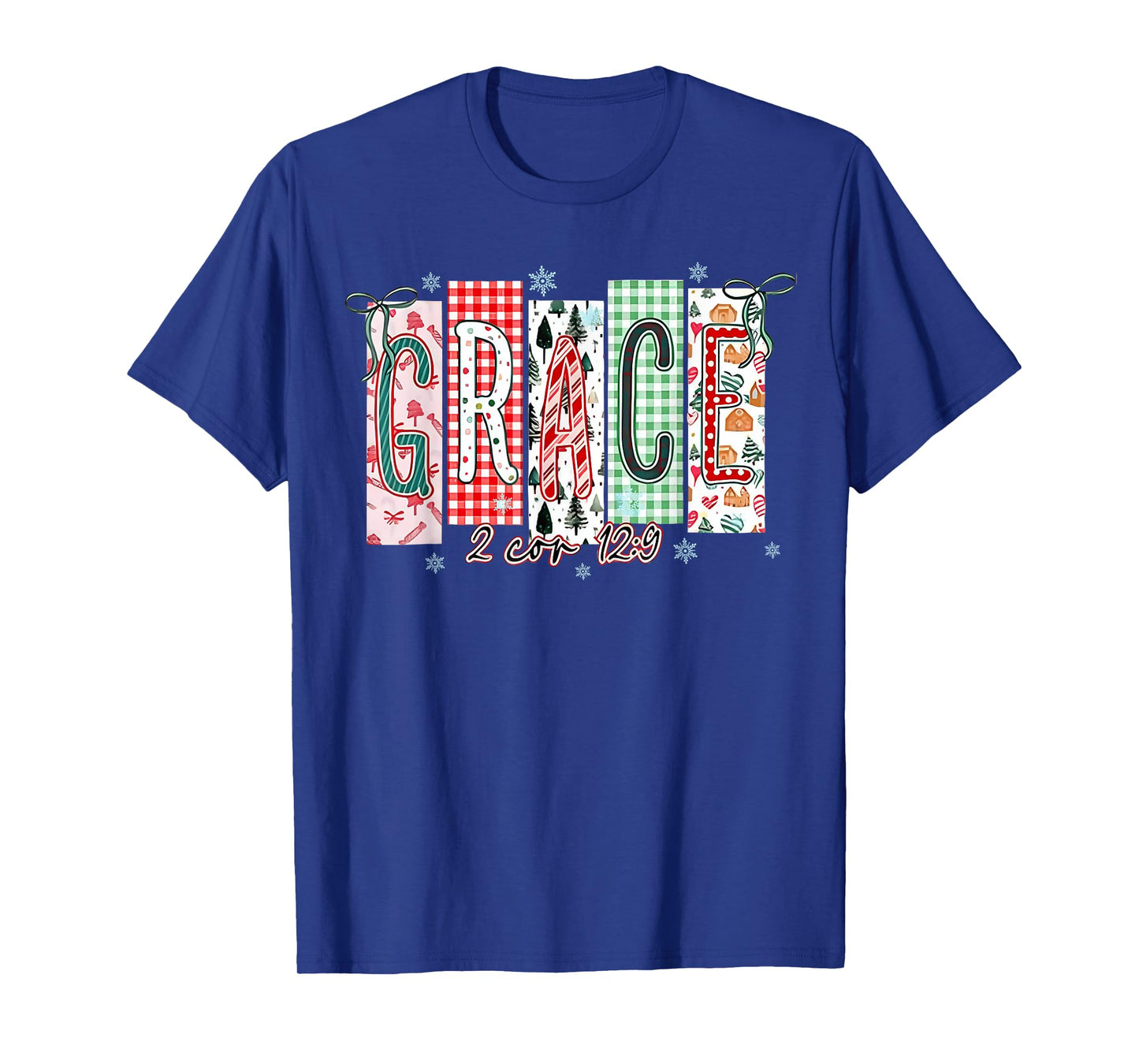 Grace Christmas Santa Coquette Bow Women Girls T-Shirt