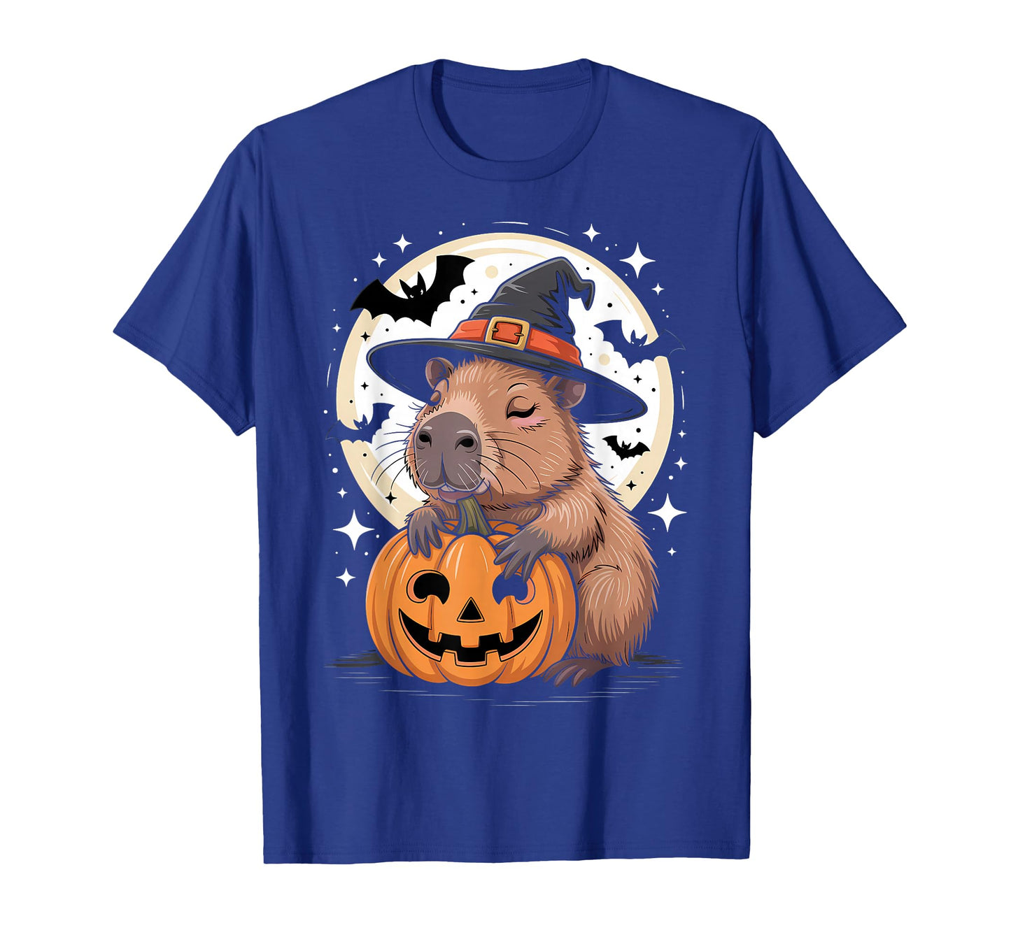 Halloween Capybara Witch Hat Pumpkin Spooky T-Shirt
