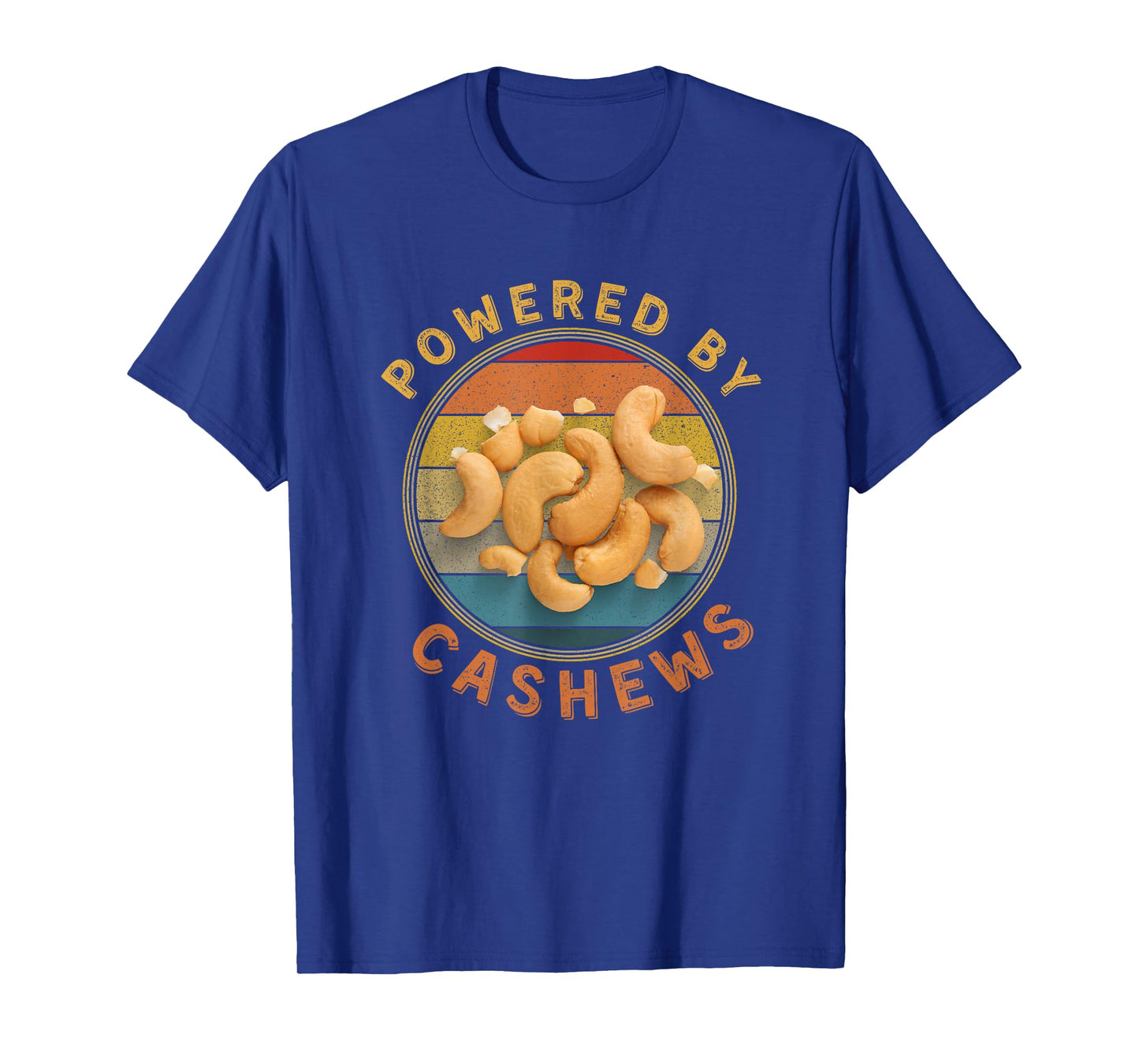 Powered By Cashews Funny Retro Cashew Nuts Lover Costume T-Shirt