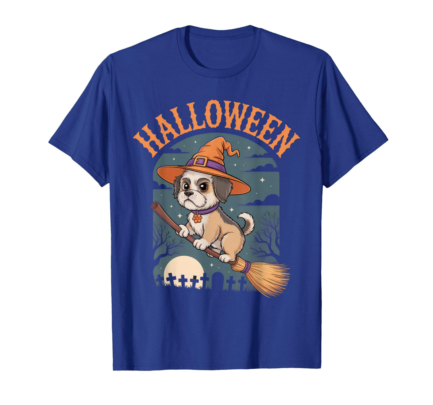 Halloween Dog Lover Witch Funny Pet Costume Spooky Party T-Shirt