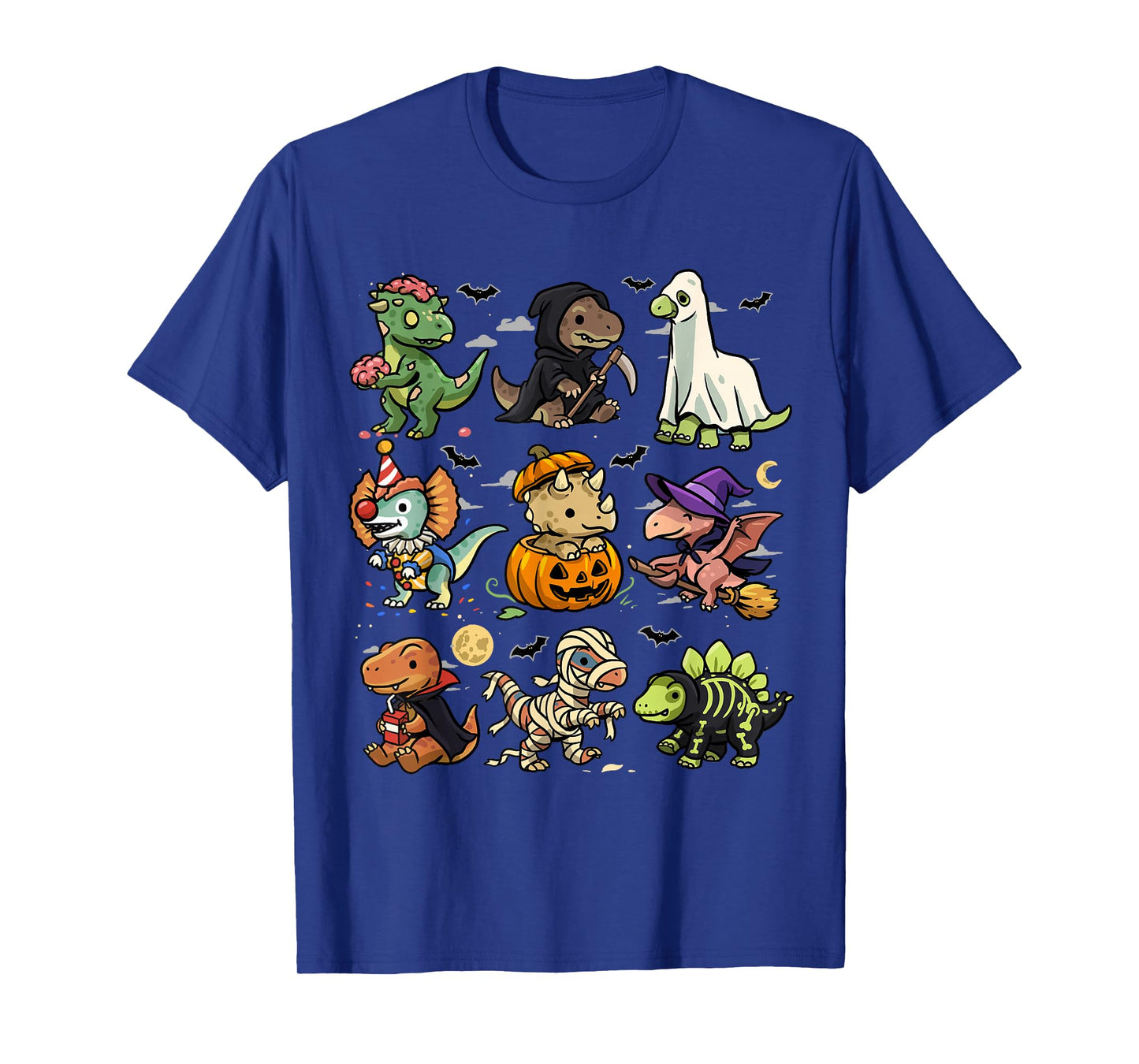Spooky Dinosaurs Halloween Creepy Dinos Ghost Vampire Zombie T-Shirt