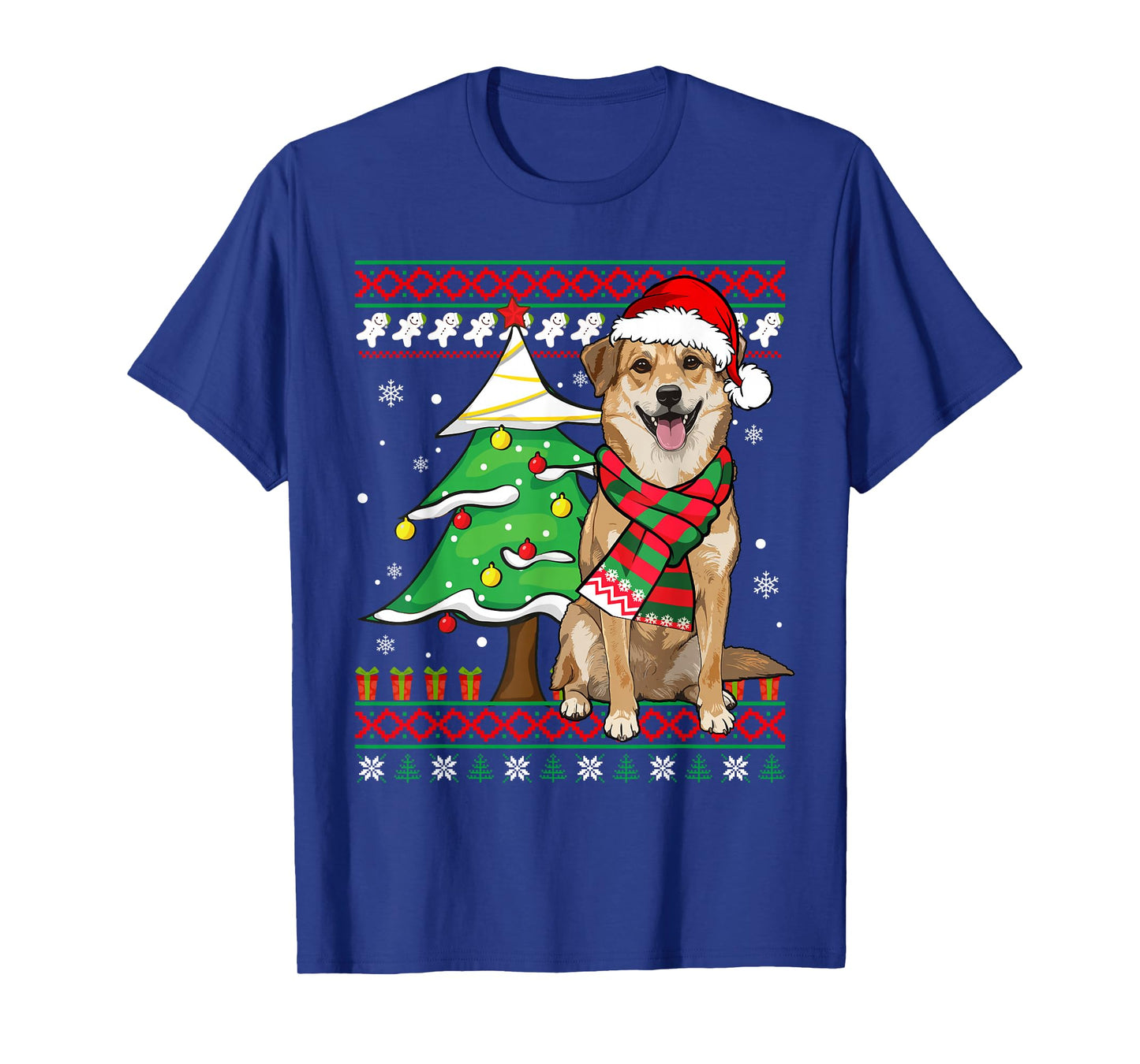 Funny Golden Retriever Christmas Santa Ugly Sweater Dog Love T-Shirt
