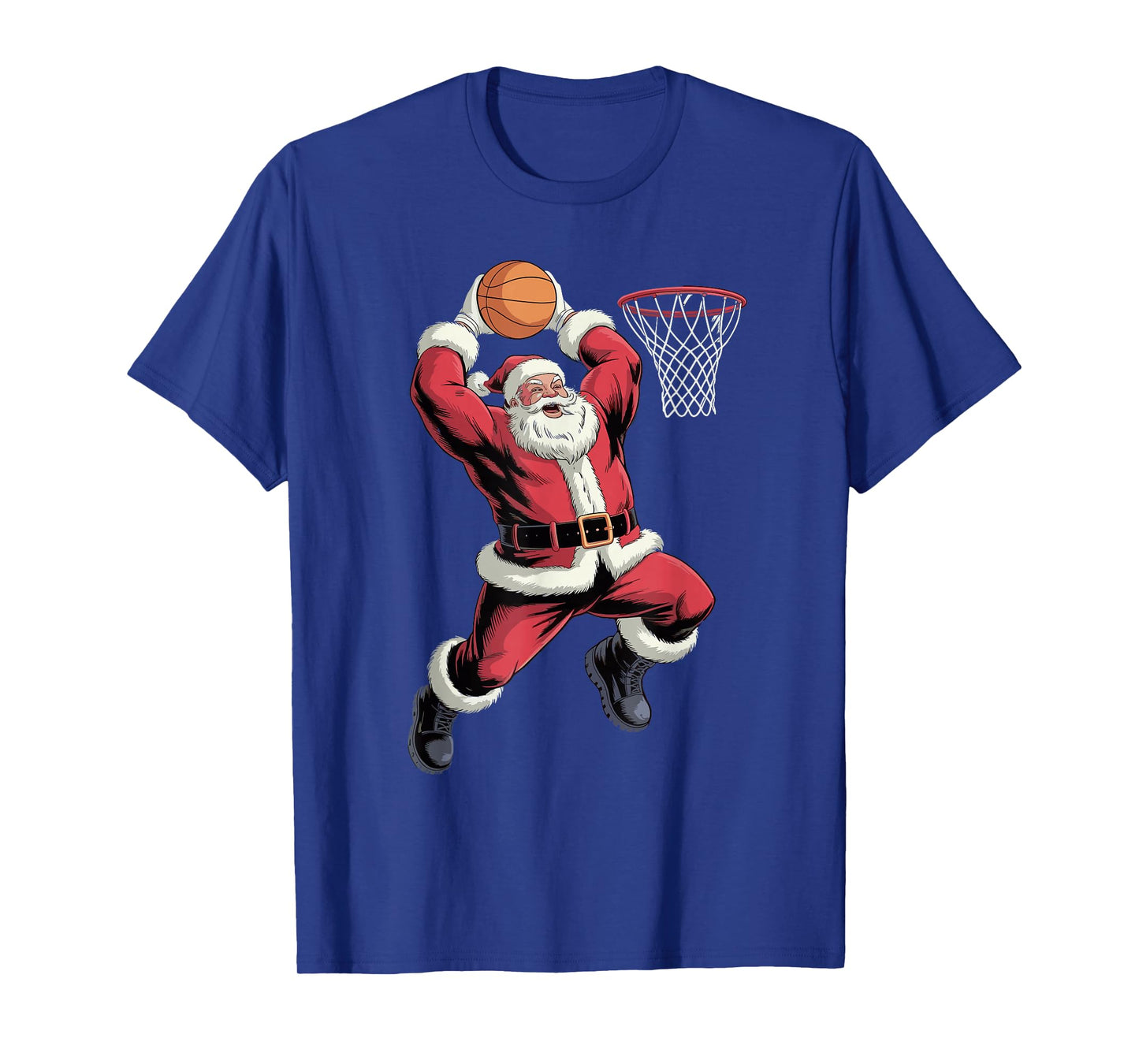 Santa Playing Basketball Funny Holiday Christmas Xmas Pajama T-Shirt