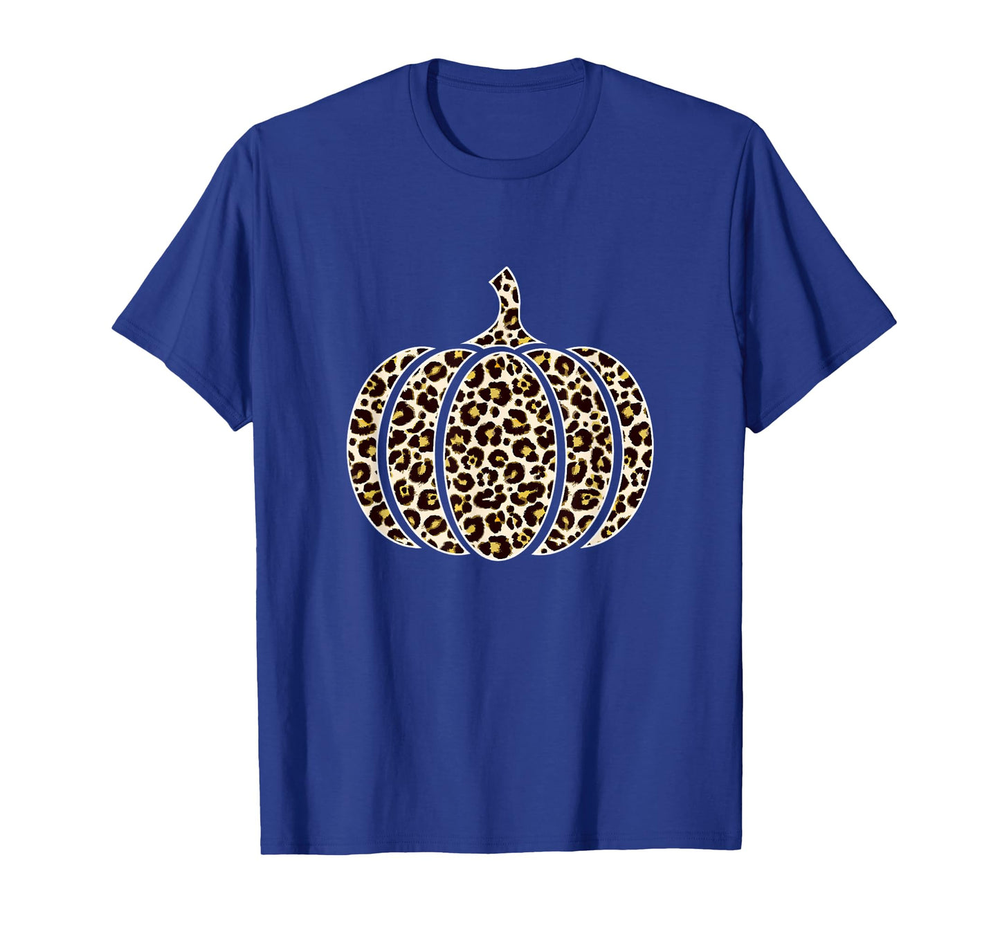 Funny Halloween Pumpkin Leopard Print for Women Teen Girls T-Shirt