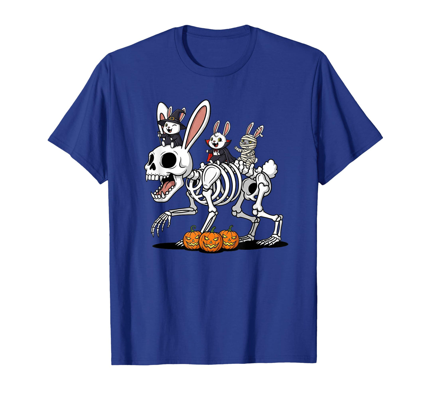 Funny Rabbit Skeleton Mummy Witch Halloween Kids Mens Womens T-Shirt